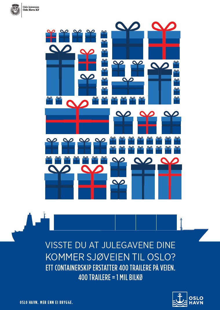 Julegavene kommer sjøveien Julegavene kommer sjøveien