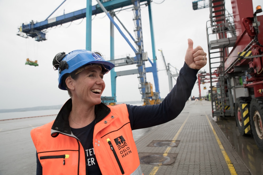 Heidi Neilson, Oslo Havns miljøsjef, i Sydhavna.