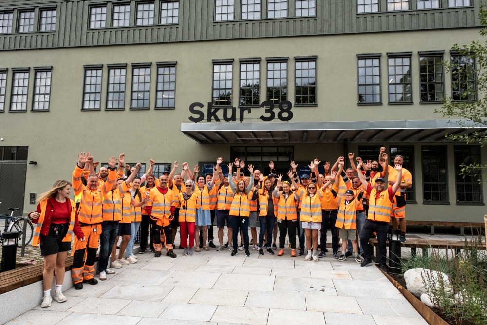 Gruppebilde av ansatte i Oslo Havn som deltok i årets Oslo havnelangs.