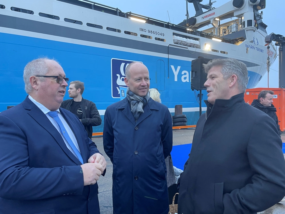 Lansering av containerskipet Yara Birkeland i Oslo